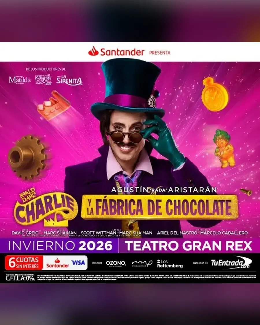 Afiche de Charlie y la fábrica de chocolate en Gran Rex