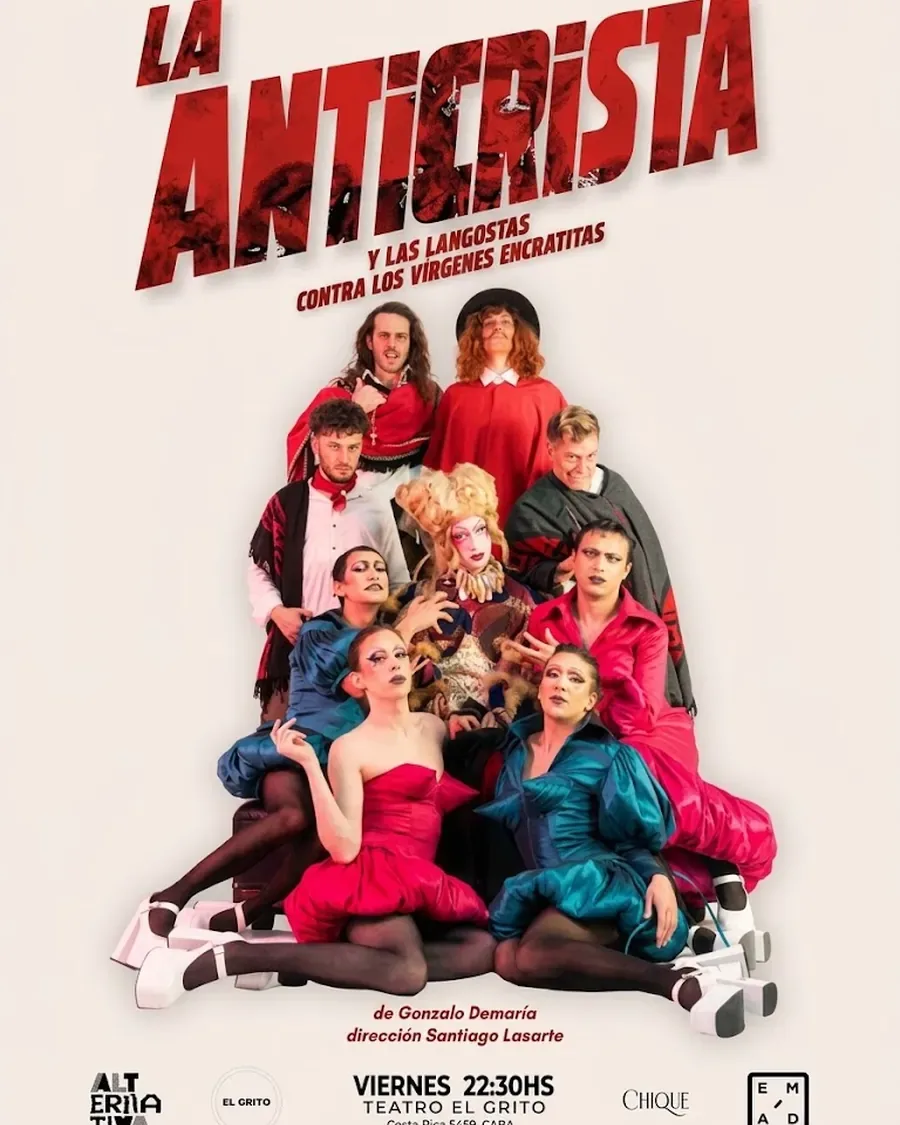 Afiche de La Anticrista y las langostas contra los vírgenes encratitas