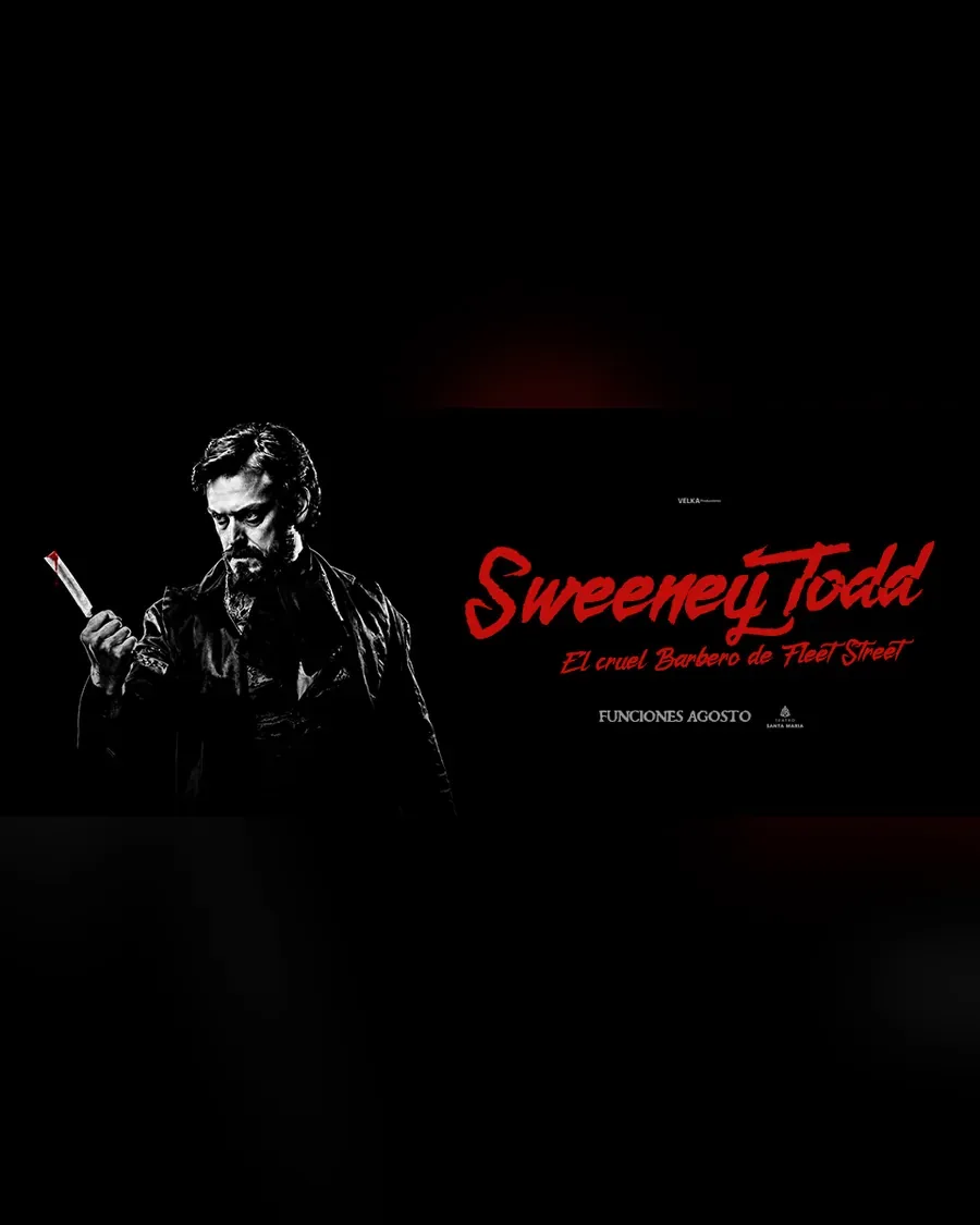 Afiche de Sweeney Todd, el cruel barbero de Fleet Street